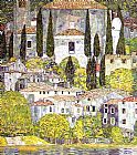 Gustav Klimt Canvas Paintings - Chiesa a Cassone Sul Garda